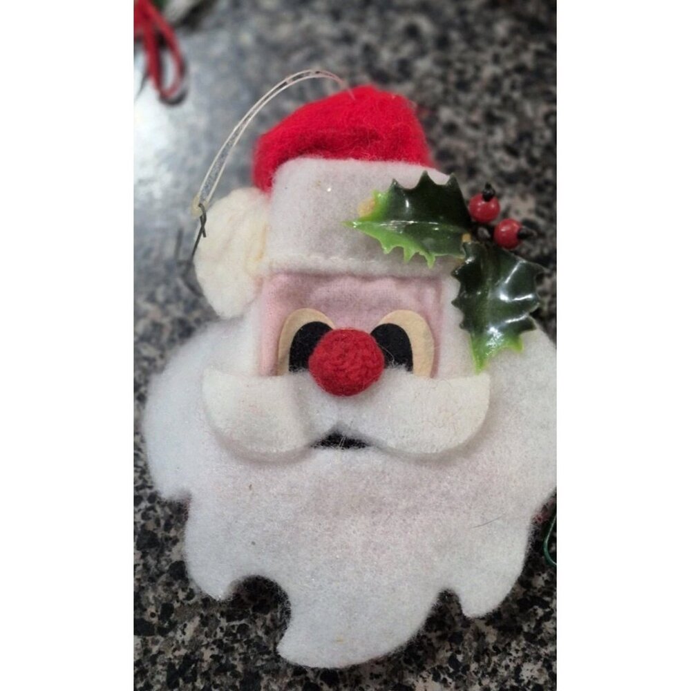 Lot Of (10) Handmade Christmas Tree Holiday Ornaments Handmade Mr. & Mrs. Claus - Picture 8 of 13